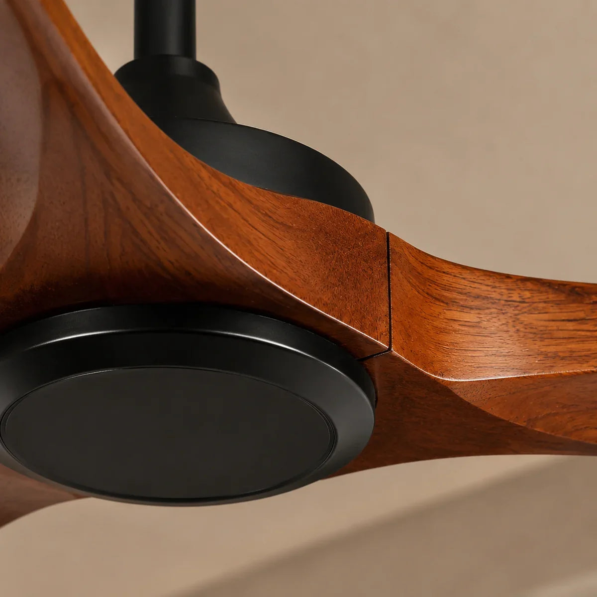AureaBreeze | Elegant Modern Outdoor Ceiling Fan with Walnut Blades