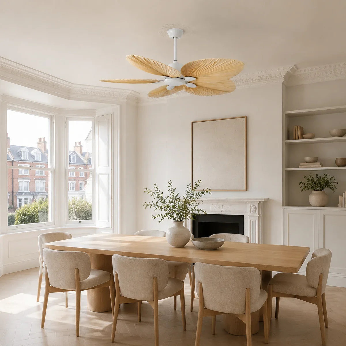 PalmaLeaf | Stylish Quiet Ceiling Fan with Lights and Remote Control