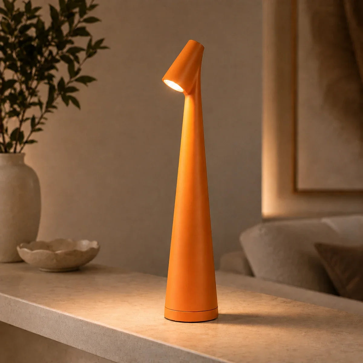 Luminara | Modern Adjustable Metal LED Table Lamp with Dimming Features