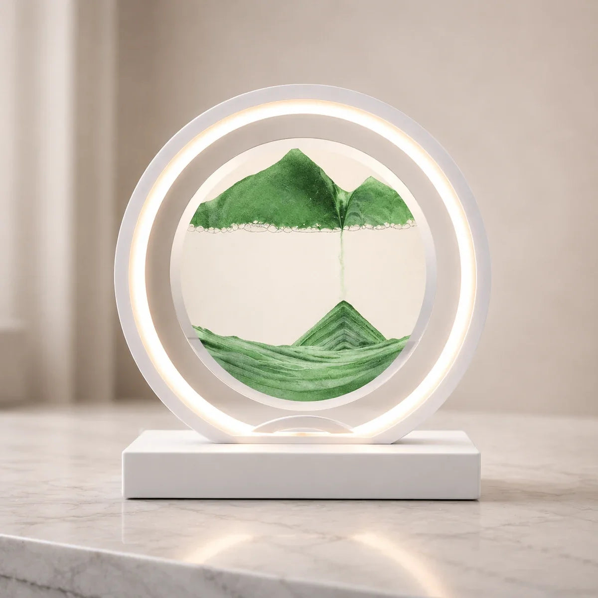 QuicksandGlow | Artistic Rotatable LED Desk Lamp with Unique Sand Art