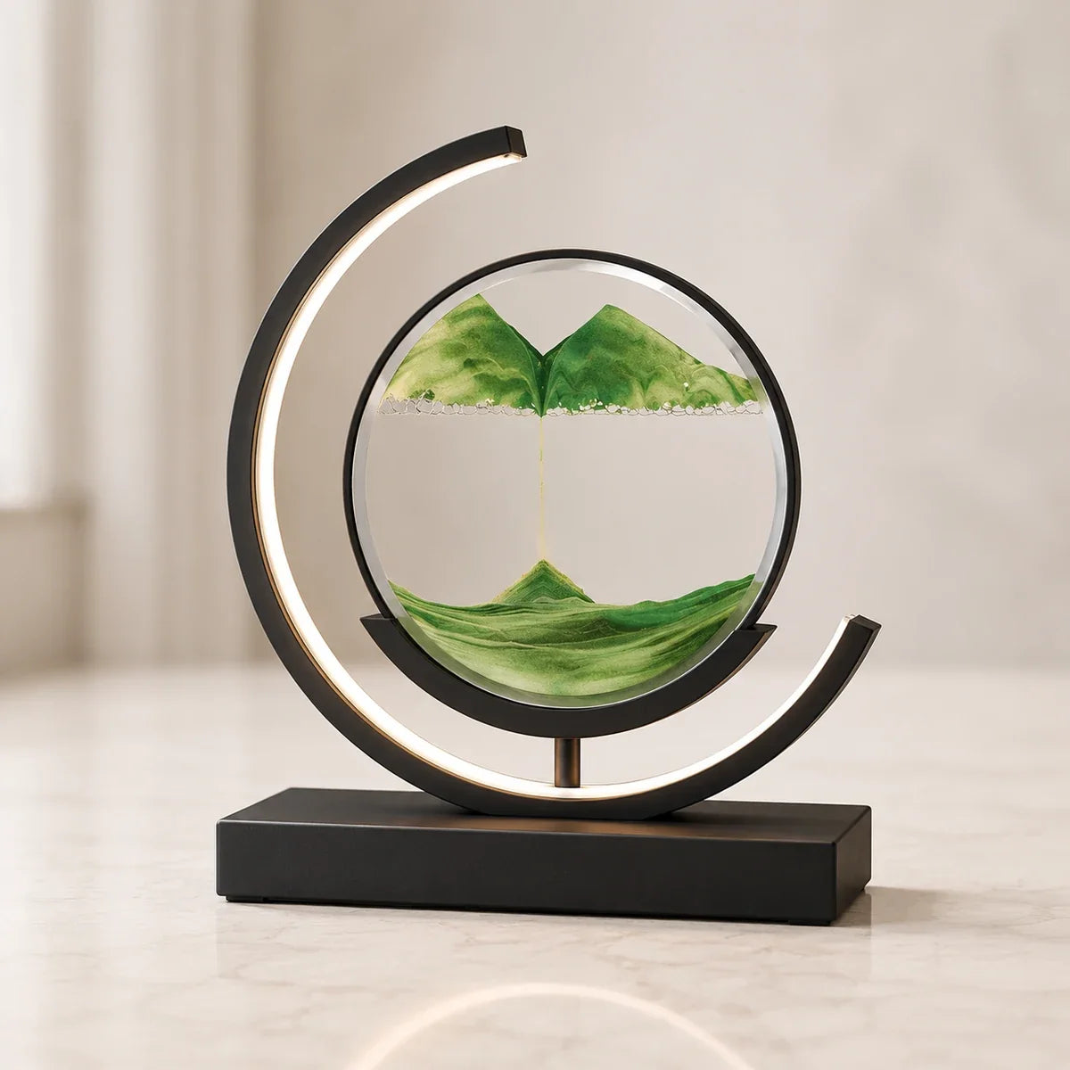 QuicksandGlow | Artistic Rotatable LED Desk Lamp with Unique Sand Art