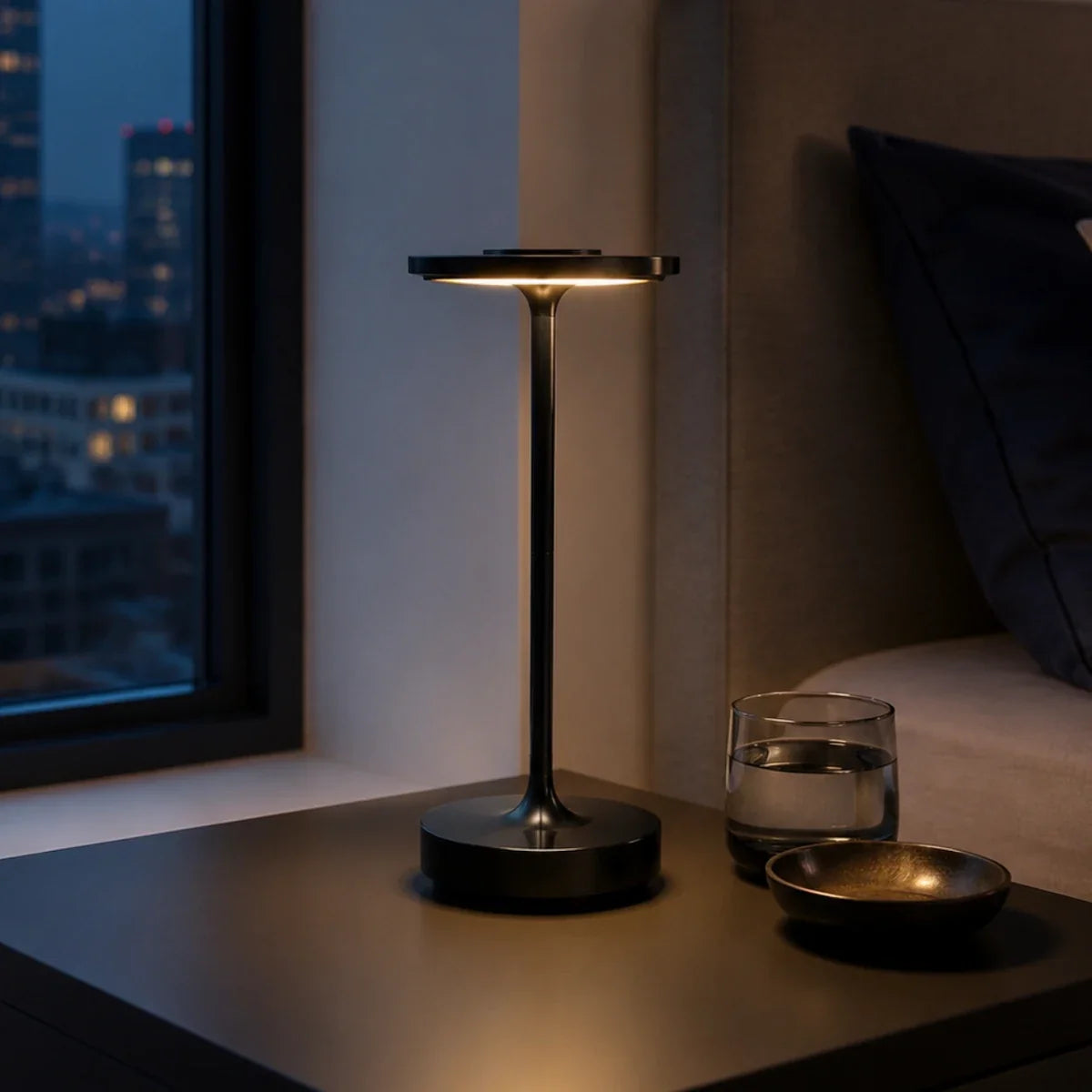 Luminex | Sleek Adjustable Cordless Table Lamp with Touch Sensor