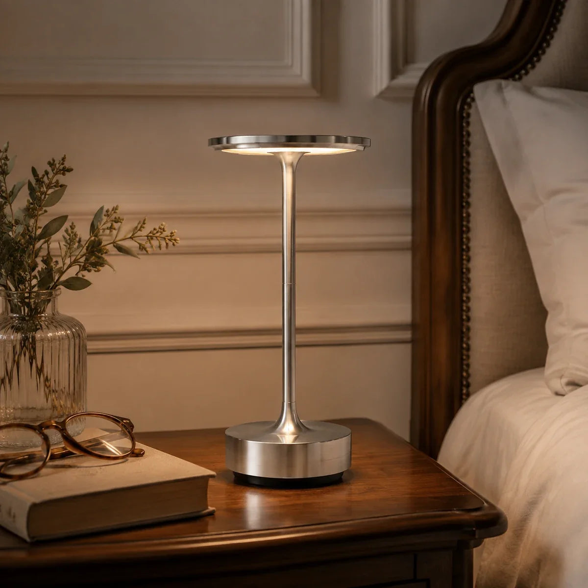 Luminex | Sleek Adjustable Cordless Table Lamp with Touch Sensor