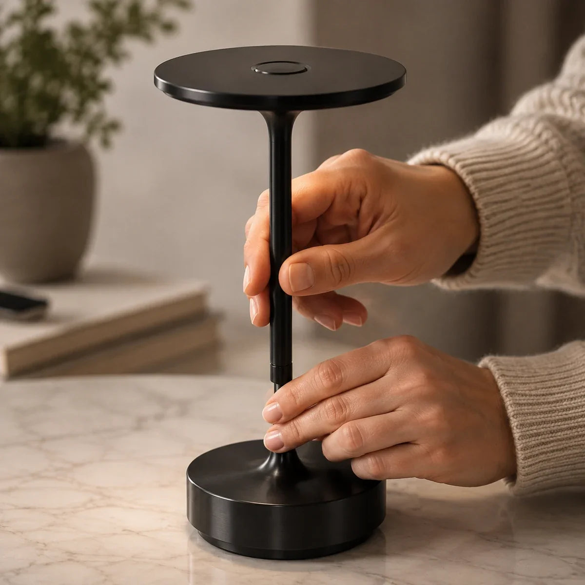 Luminex | Sleek Adjustable Cordless Table Lamp with Touch Sensor