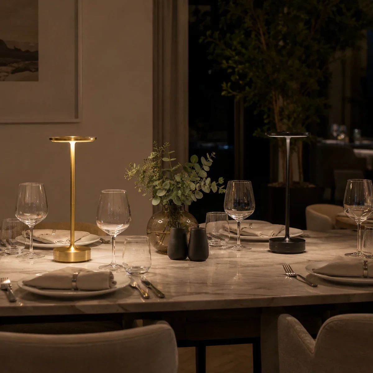 Luminex | Sleek Adjustable Cordless Table Lamp with Touch Sensor