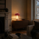 MushroomGlow | Stylish Dimmable Cordless Table Lamp with Aluminum Base