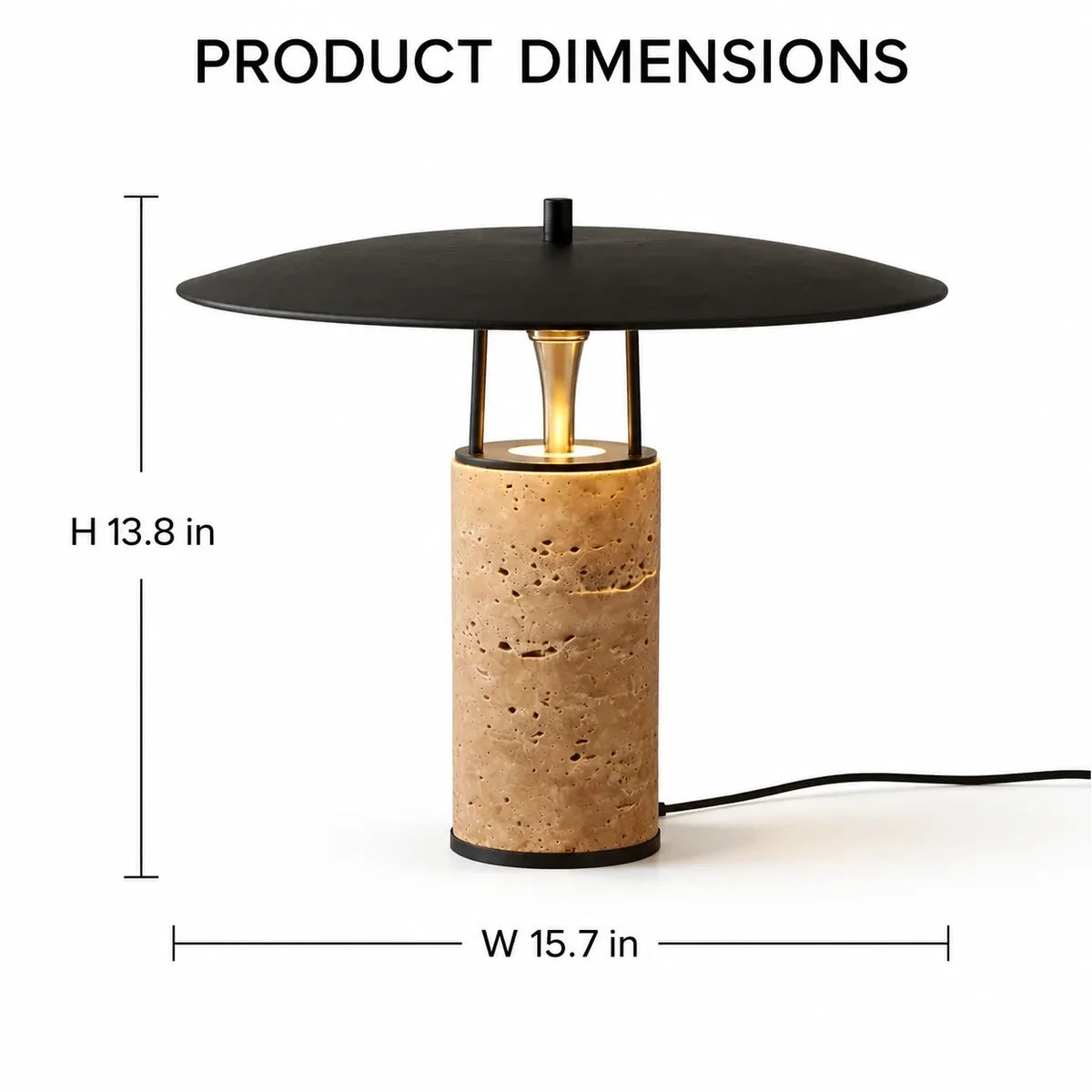 TravertineGlow | Elegant Modern Nordic Table Lamp for Bedroom & Living Room