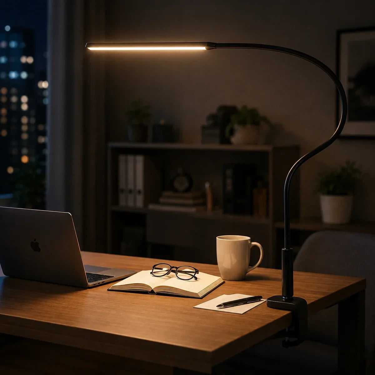 Luminara | Sleek Adjustable Aluminum LED Desk Lamp with Gooseneck Design