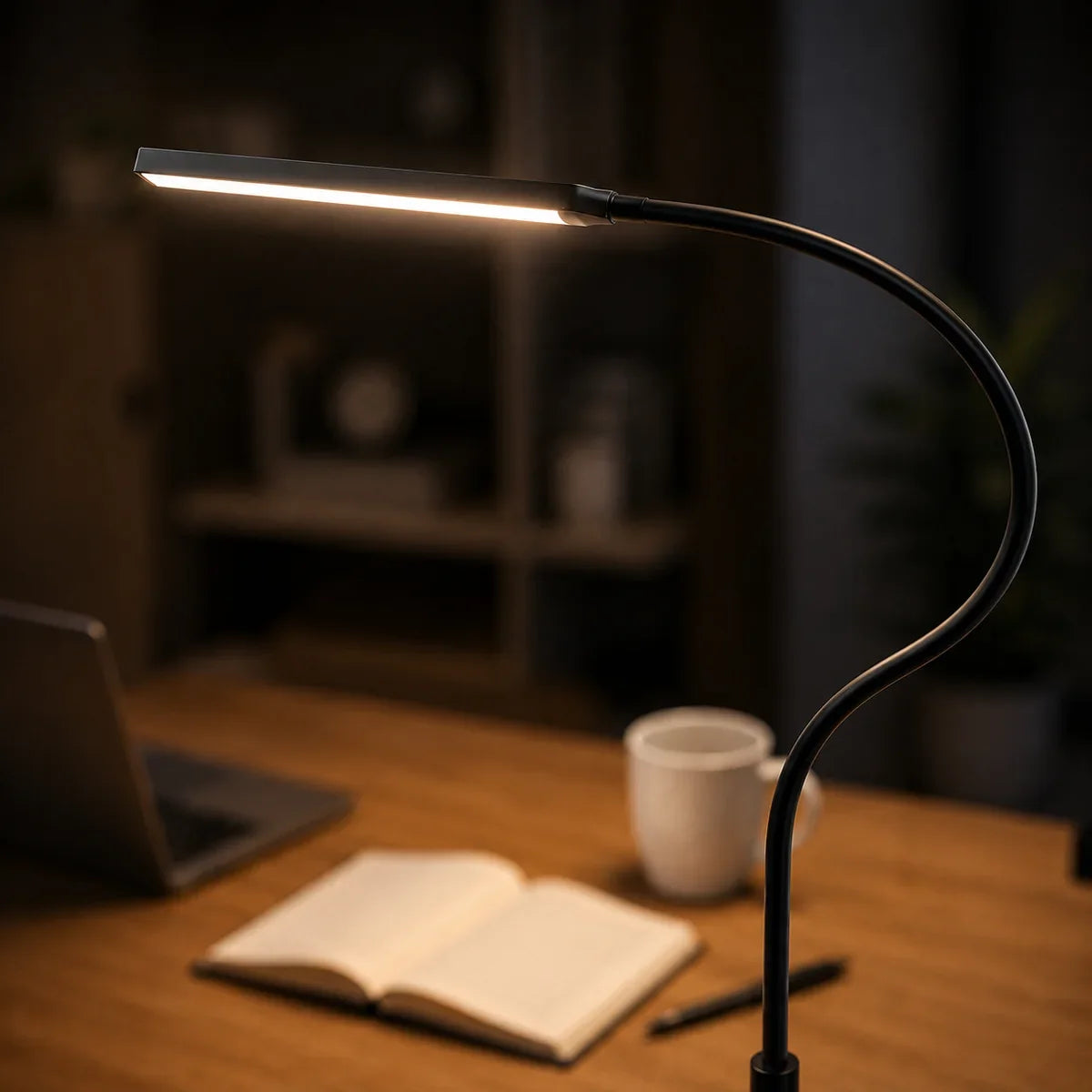 Luminara | Sleek Adjustable Aluminum LED Desk Lamp with Gooseneck Design