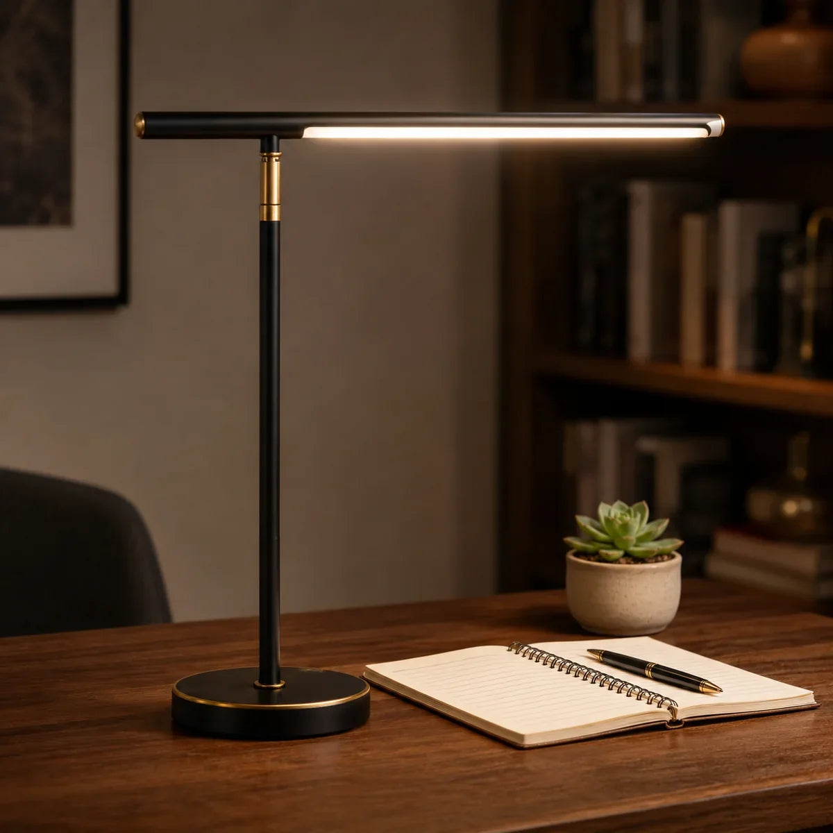CopperAura | Sleek Adjustable Modern Desk Lamp with Dimmable LED