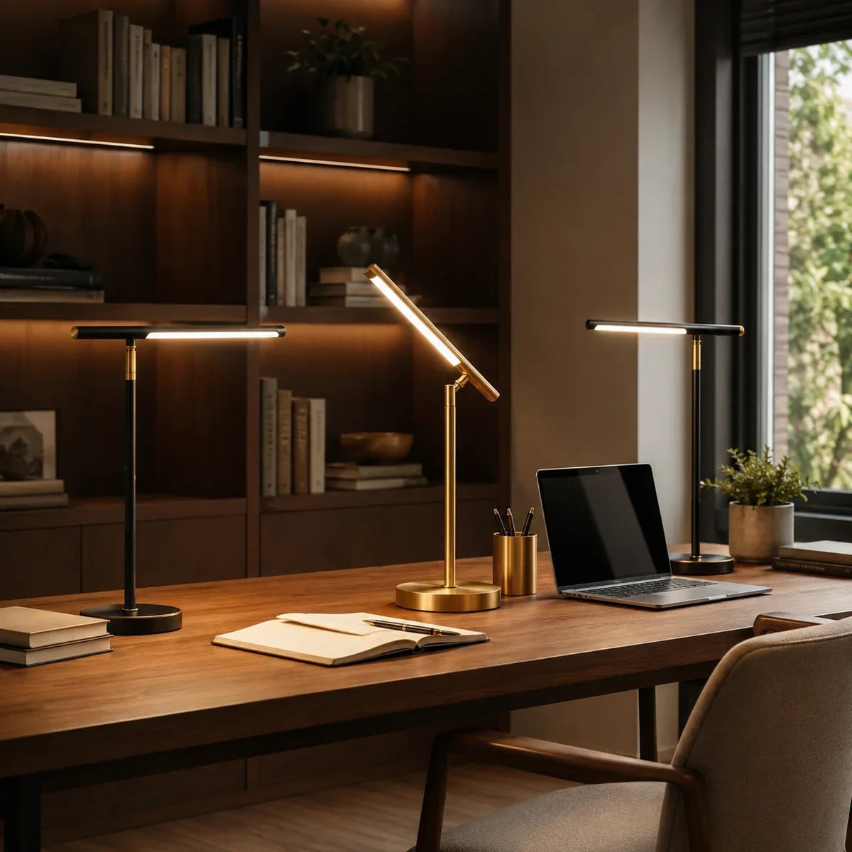 CopperAura | Sleek Adjustable Modern Desk Lamp with Dimmable LED