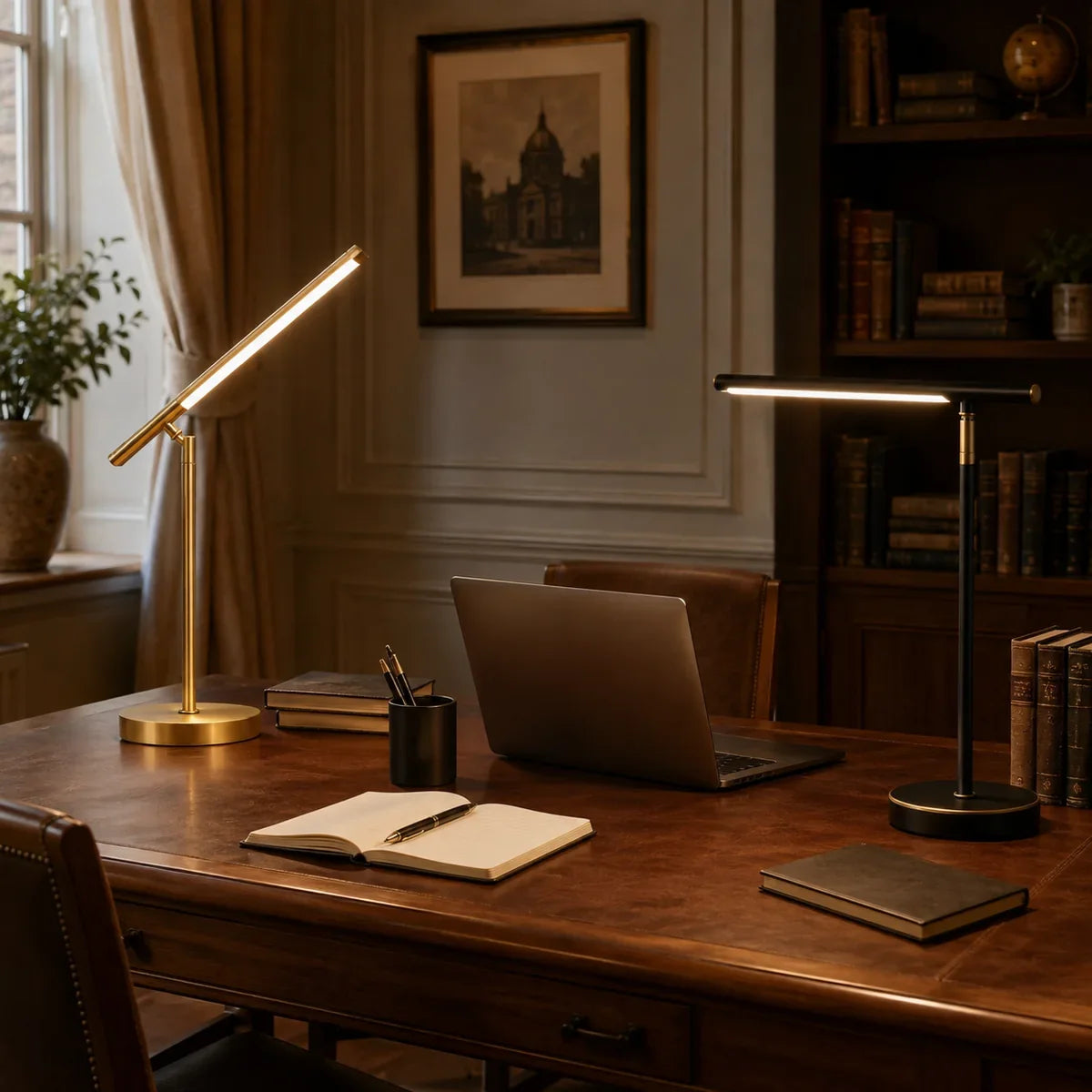 CopperAura | Sleek Adjustable Modern Desk Lamp with Dimmable LED