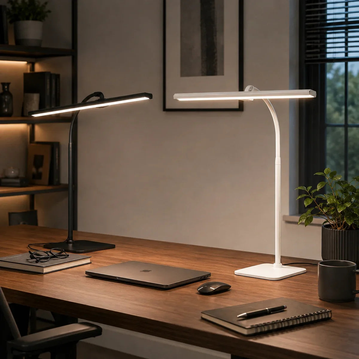 Luminara | Sleek Adjustable Dimmable LED Desk Lamp with Frosted Glass Shade
