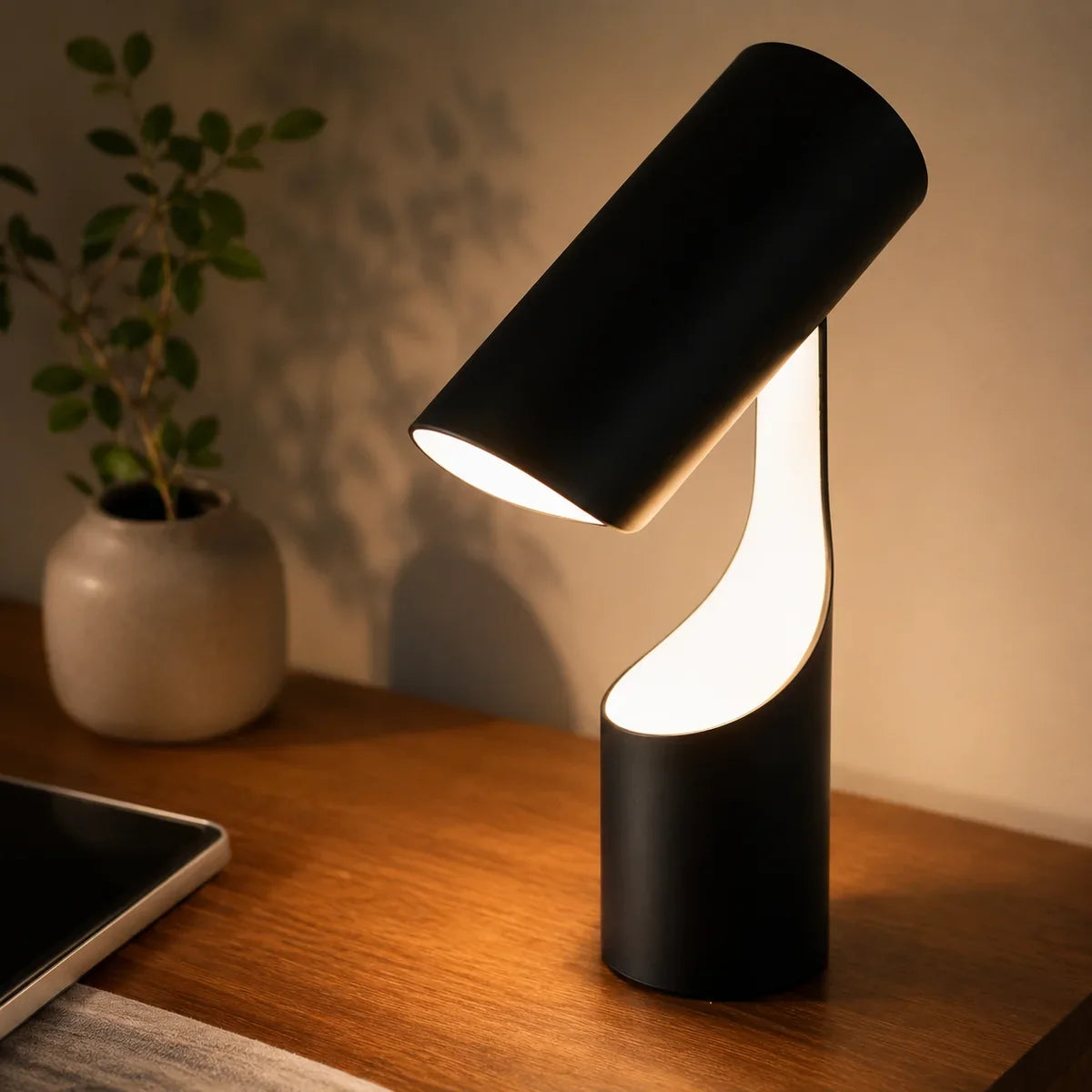 LumenSphere | Modern Adjustable Black Table Lamp for Home Office