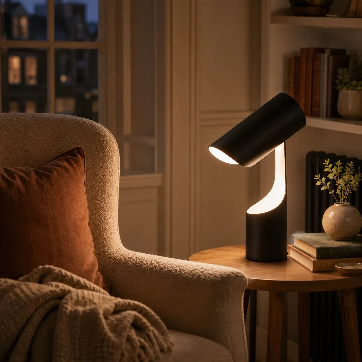 LumenSphere | Modern Adjustable Black Table Lamp for Home Office