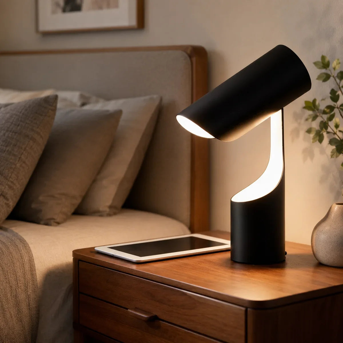 LumenSphere | Modern Adjustable Black Table Lamp for Home Office