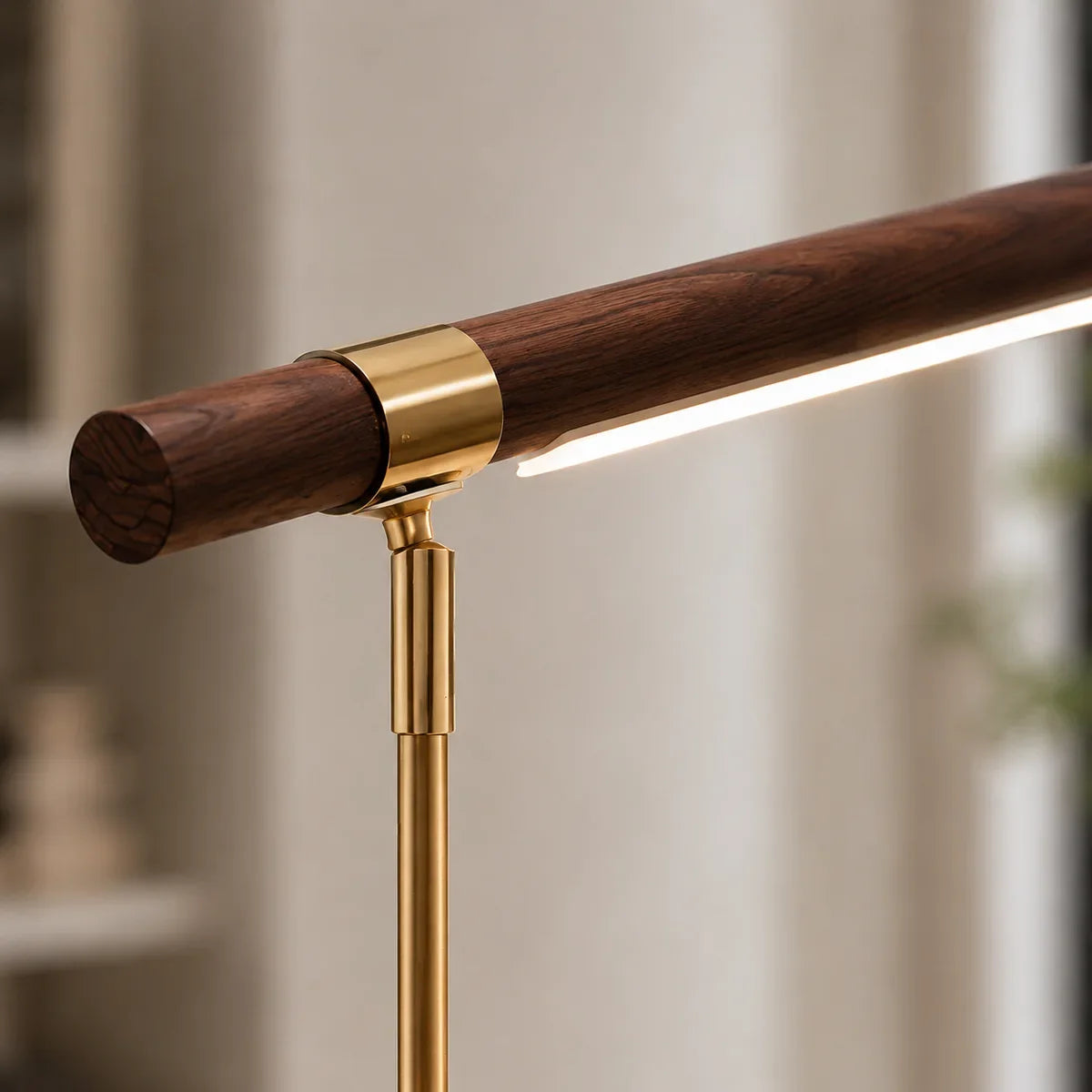 LuminaWood | Stylish Adjustable LED Desk Lamp with USB Charging Port