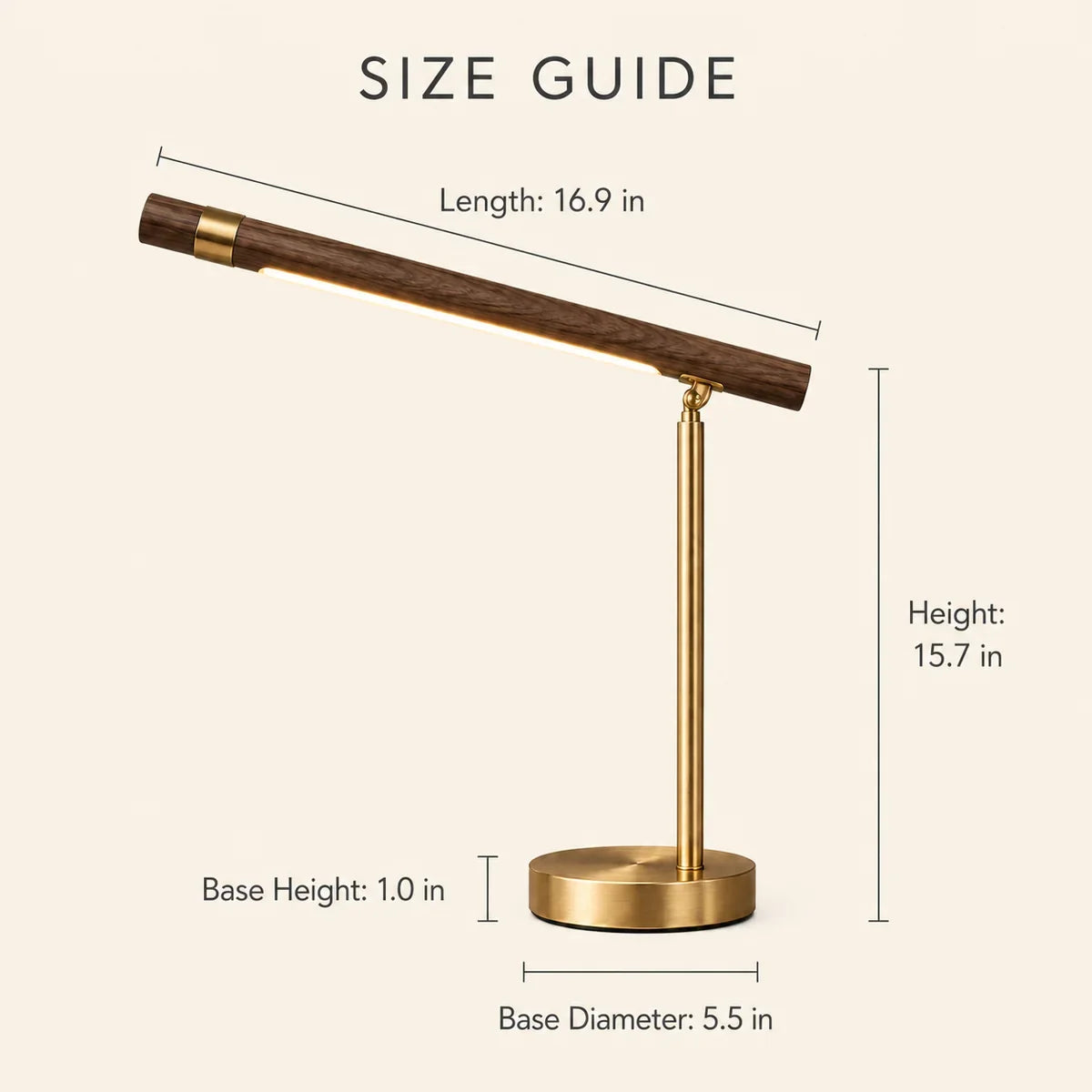 LuminaWood | Stylish Adjustable LED Desk Lamp with USB Charging Port