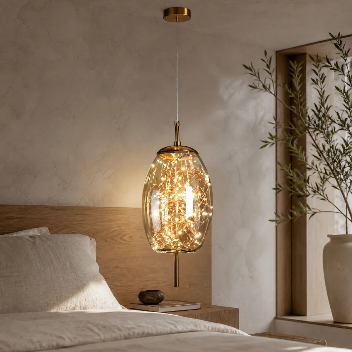 AetherGlow | Modern Adjustable Smoky Glass Kitchen Pendant Lighting