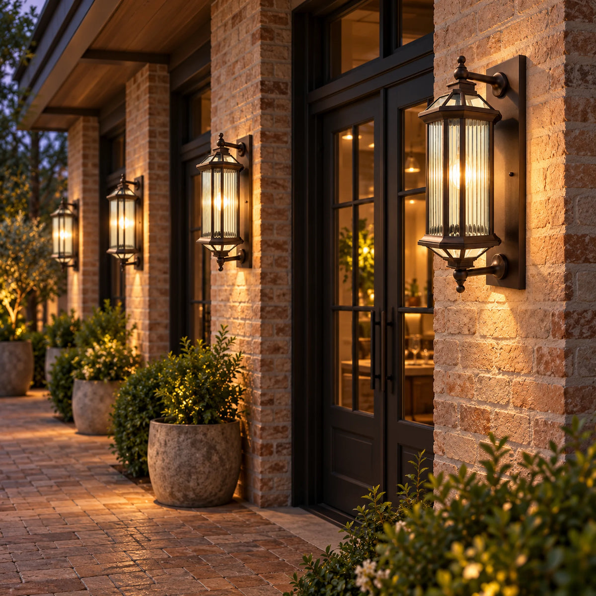 BronzeGlow | Classic Outdoor Wall Lantern with Clear Glass, Bronze Gold Finish & IP65 Protection