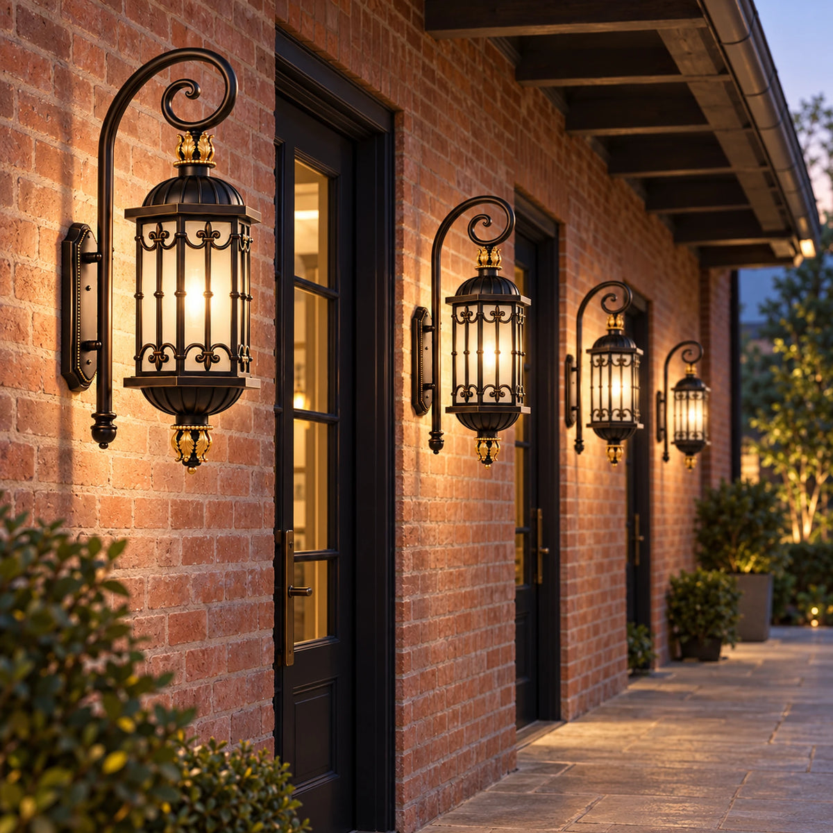BronzeMist | Elegant Traditional Outdoor Wall Lantern with Acid-Etched Glass, Sand Bronze Finish & IP65 Protection