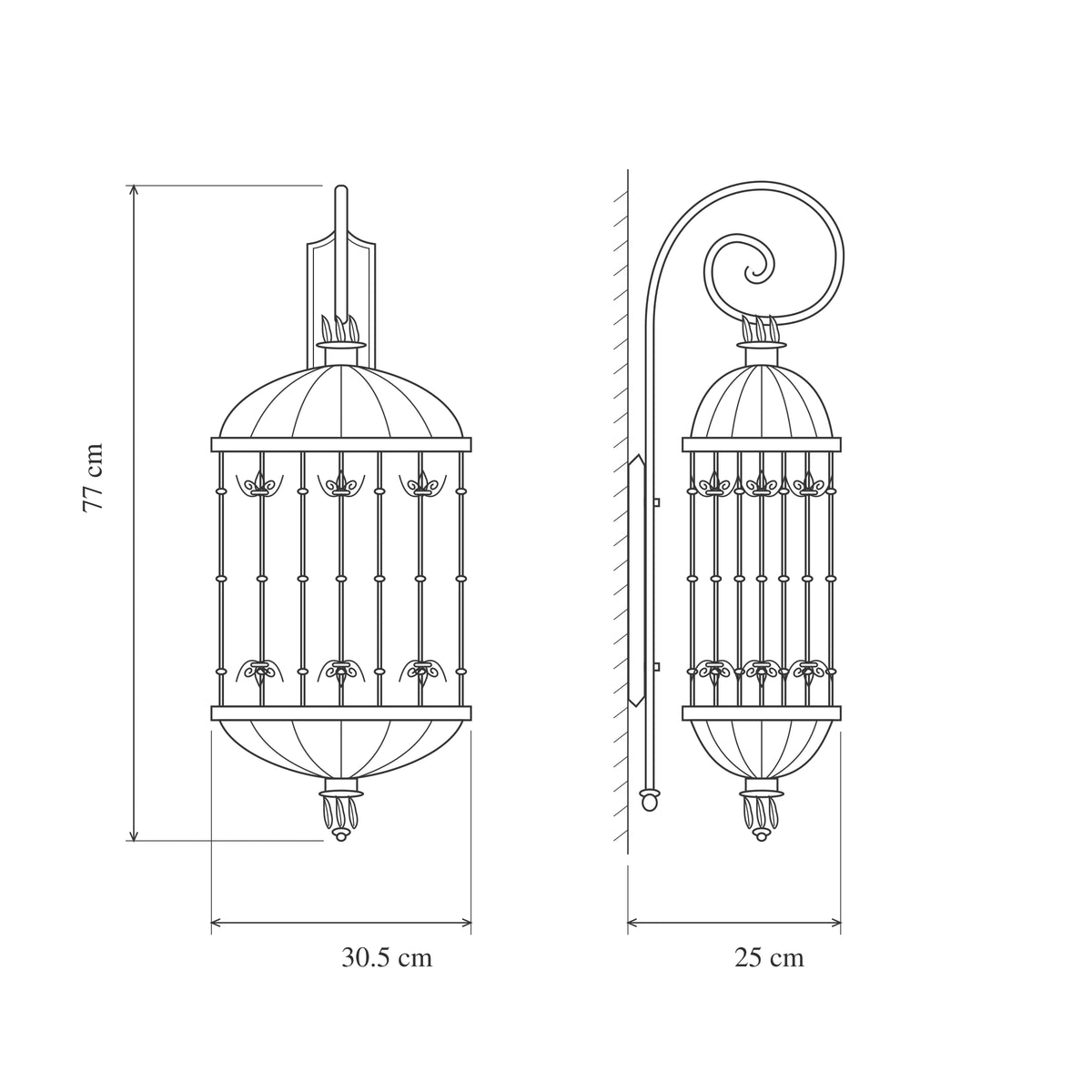 BronzeMist | Elegant Traditional Outdoor Wall Lantern with Acid-Etched Glass, Sand Bronze Finish & IP65 Protection