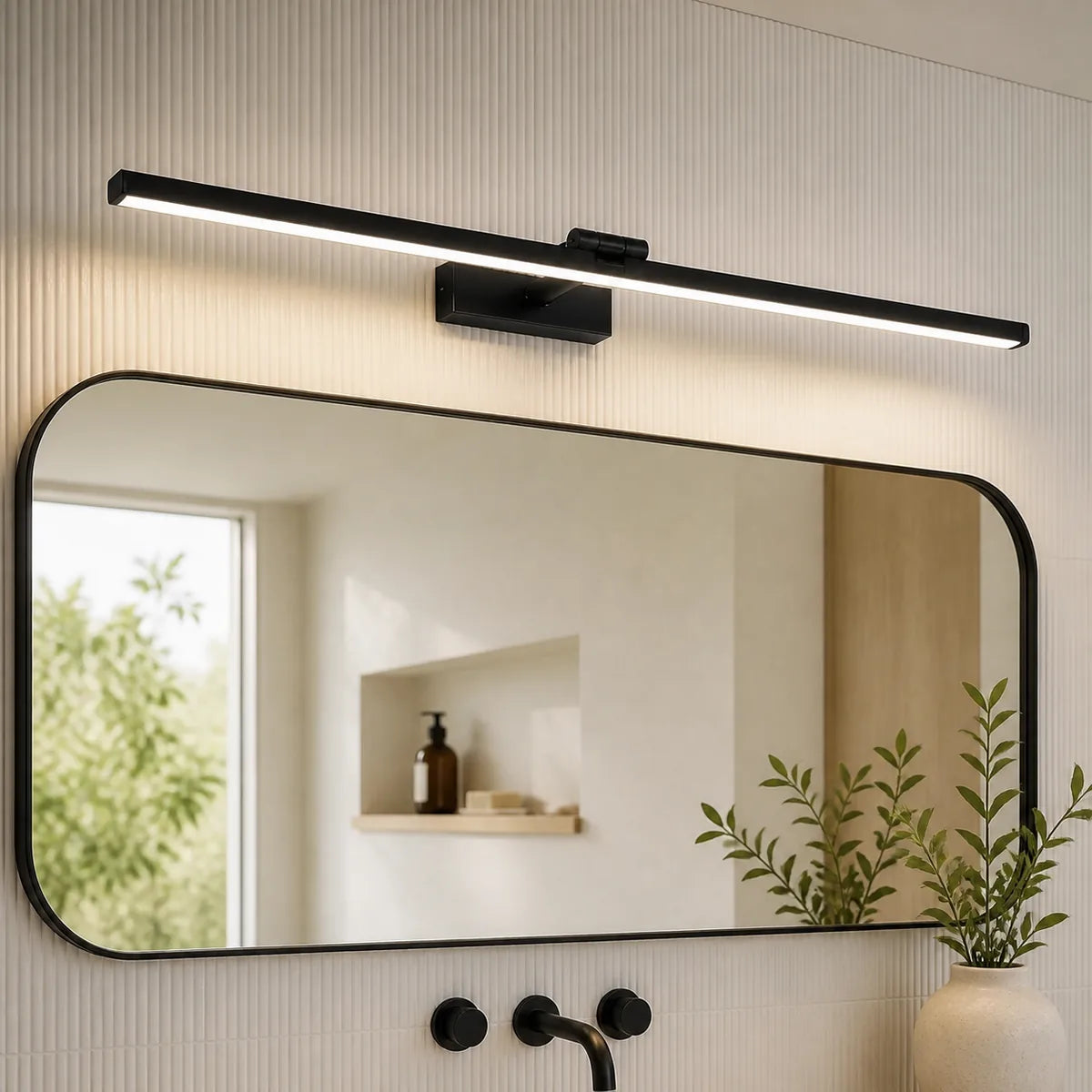 Luminara | Modern Adjustable Copper Bathroom Vanity Light Bar with Acrylic Shade
