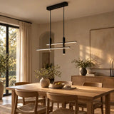 Luminara | Modern Sleek Black Pendant Chandelier for Dining Spaces