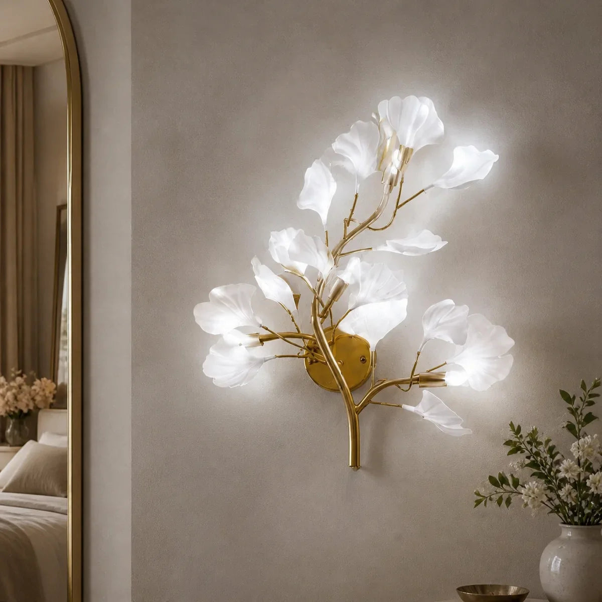JasmineGlow | Elegant Adjustable LED Wall Sconce Lighting Fixture