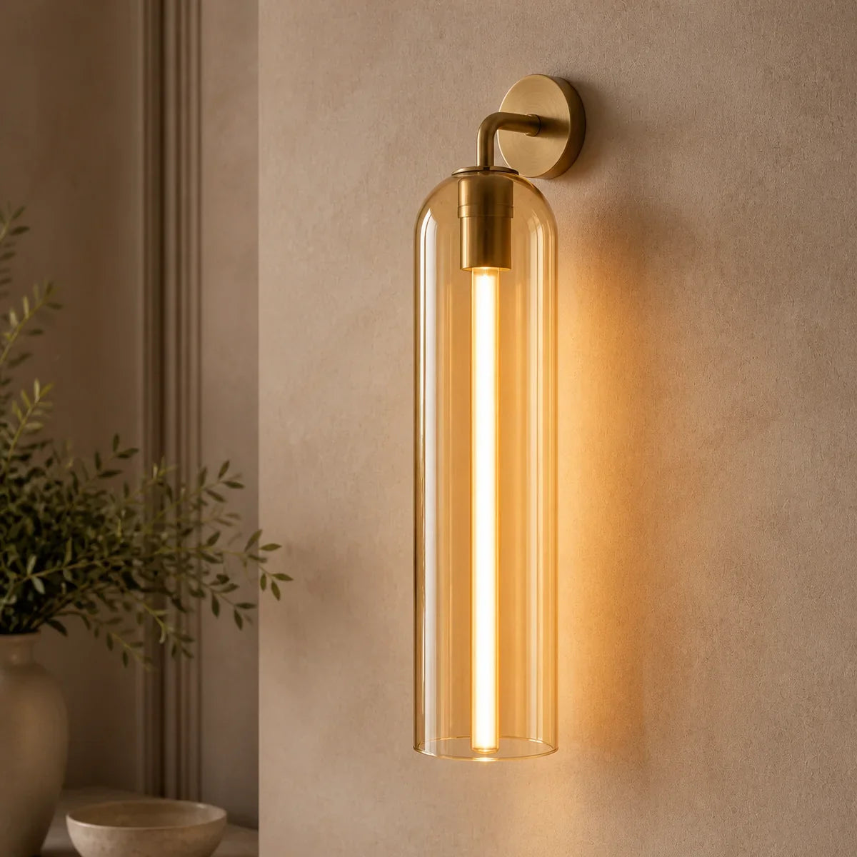 Luminara | Cylindrical Art Glass Wall Sconce