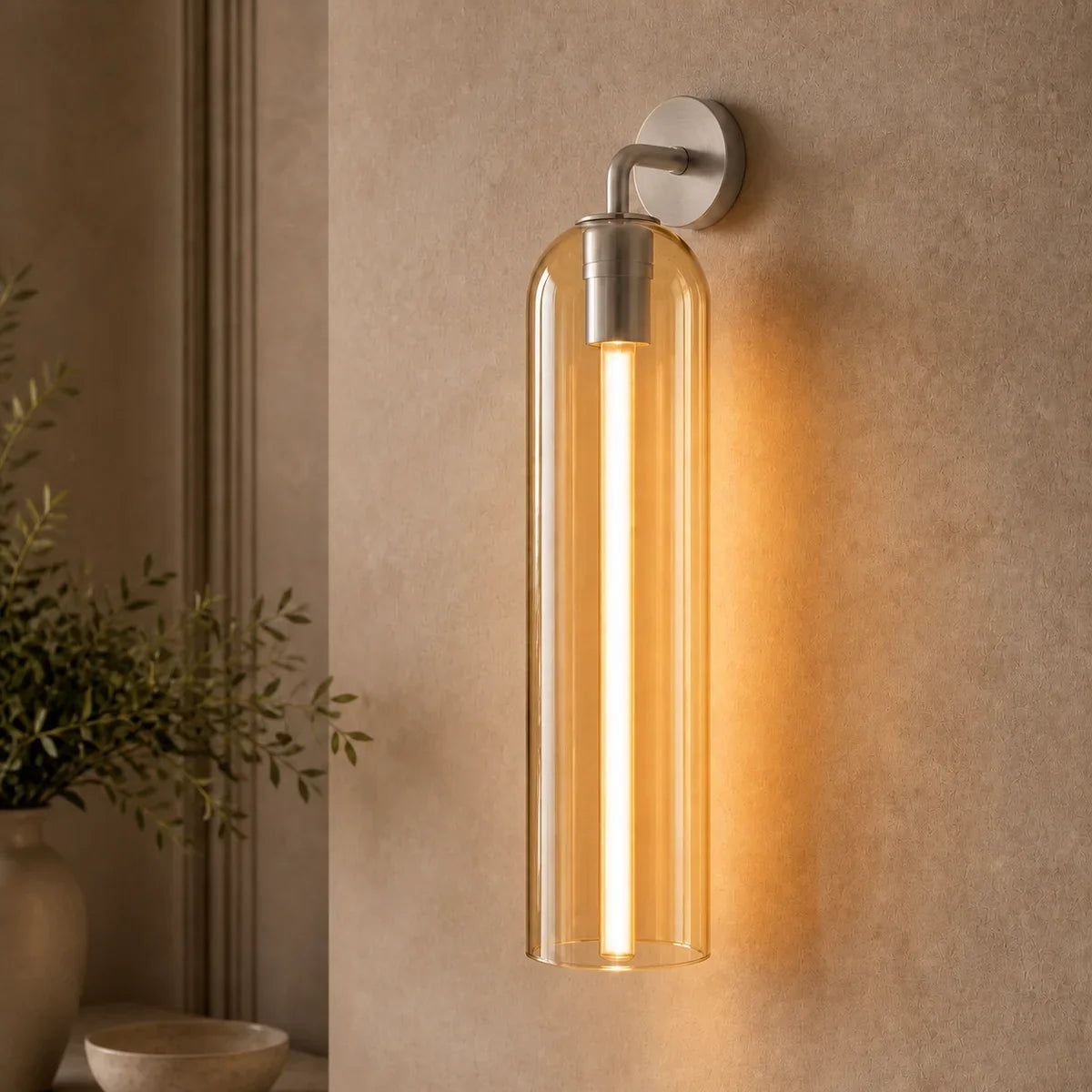 Luminara | Cylindrical Art Glass Wall Sconce