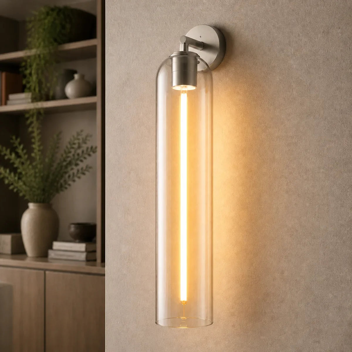 Luminara | Cylindrical Art Glass Wall Sconce