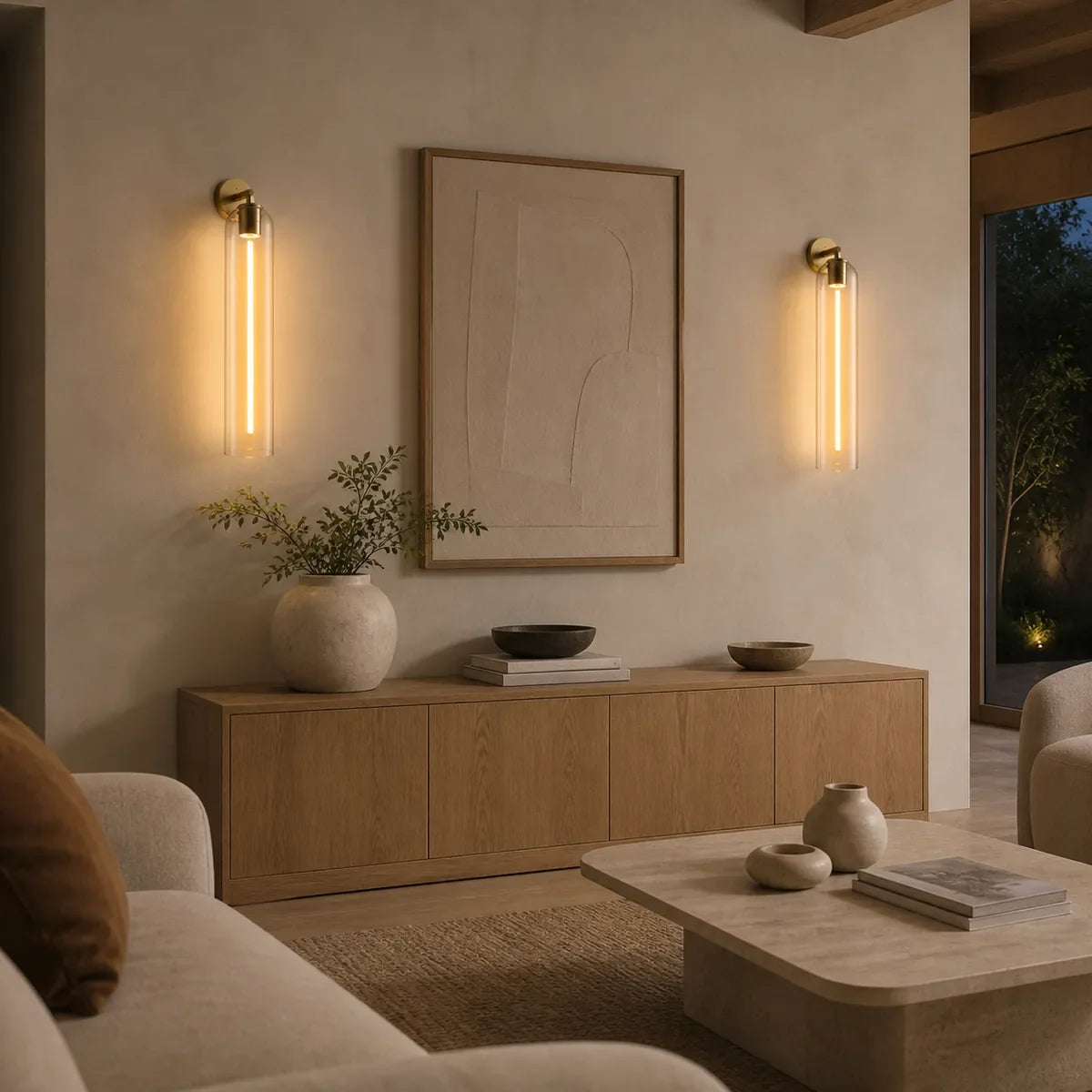 Luminara | Cylindrical Art Glass Wall Sconce