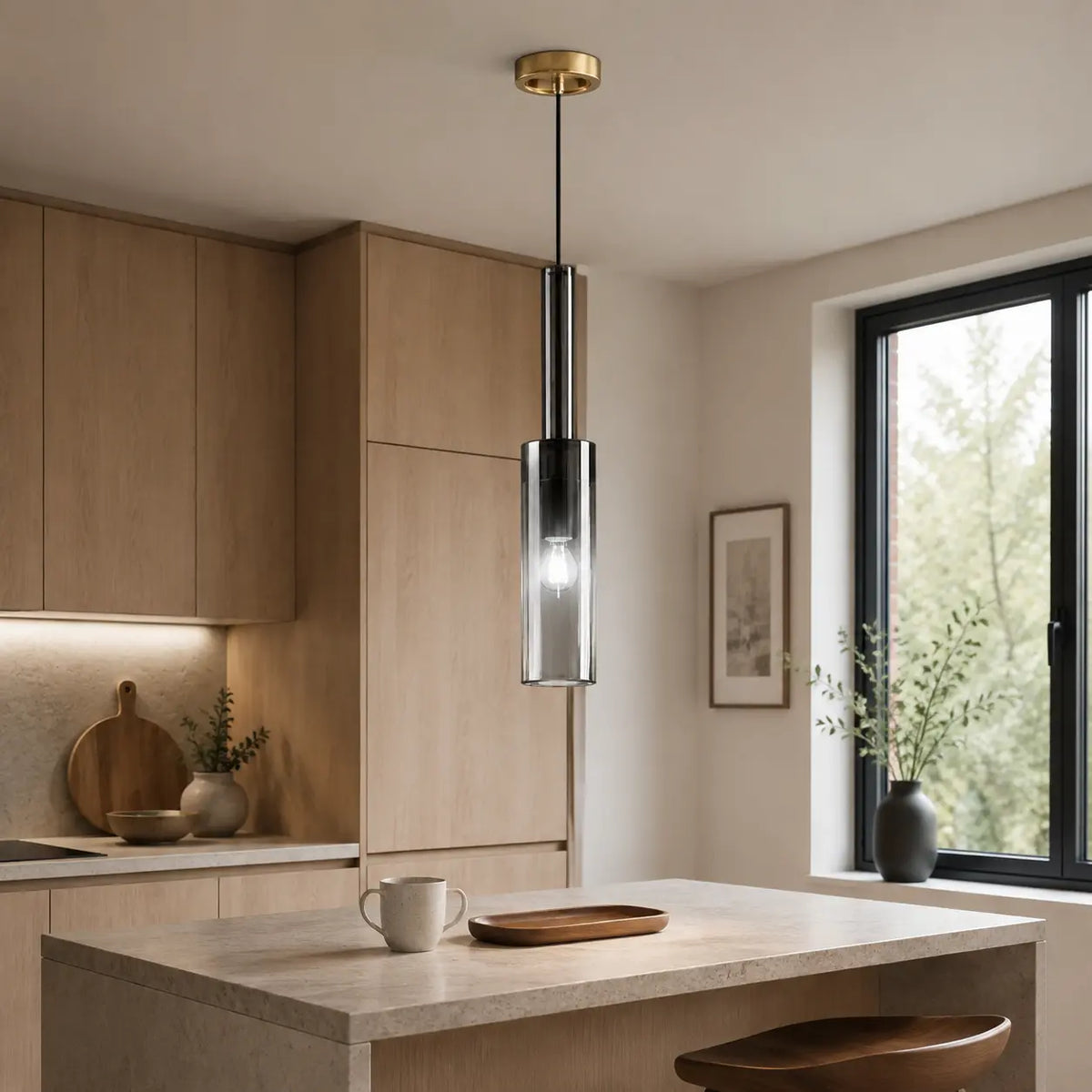 Luminara | Elegant Adjustable Copper Shade LED Pendant Light