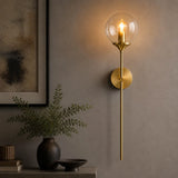 Luminara | Elegant Dimmable Clear Glass Wall Sconce Lighting Fixture