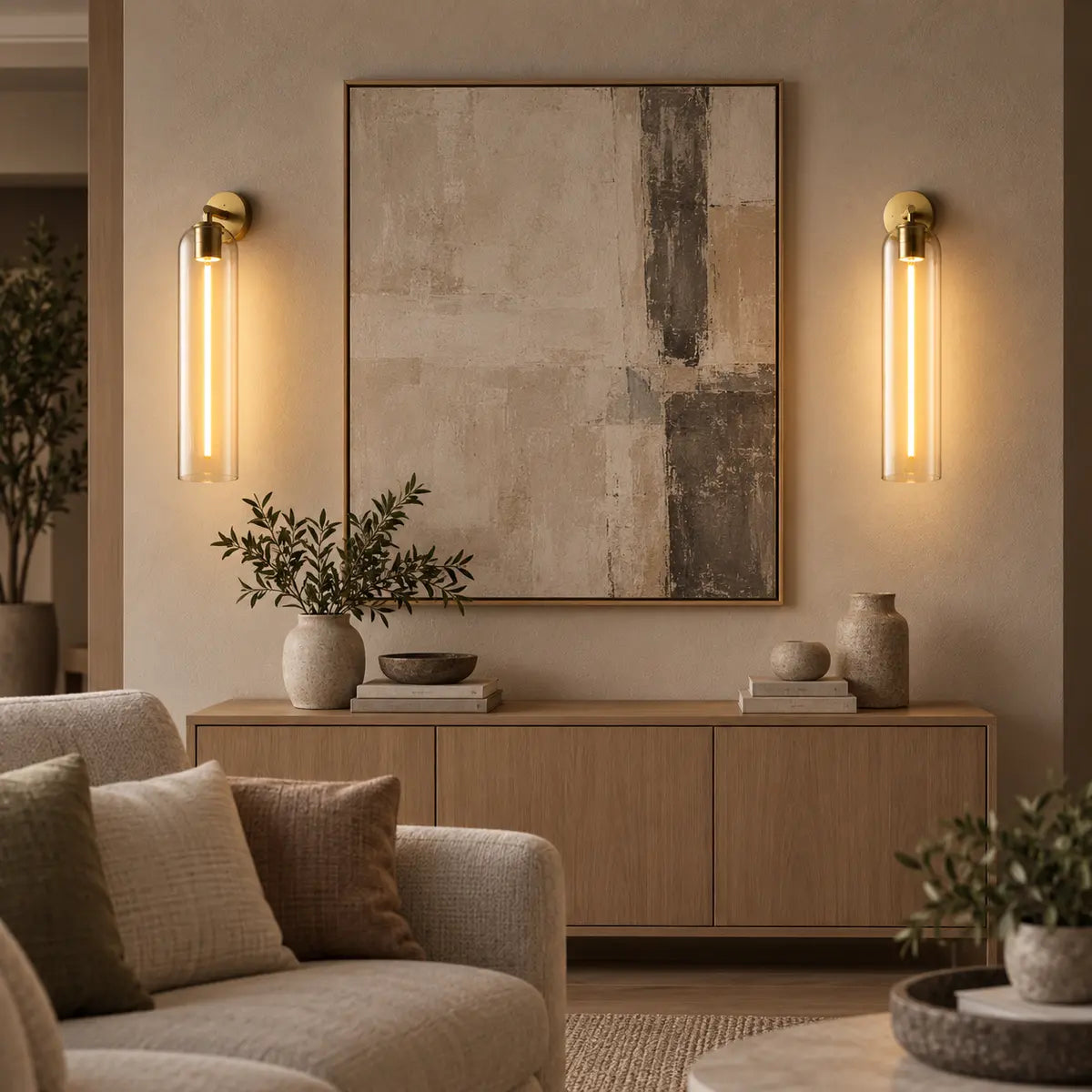 Luminara | Cylindrical Art Glass Wall Sconce