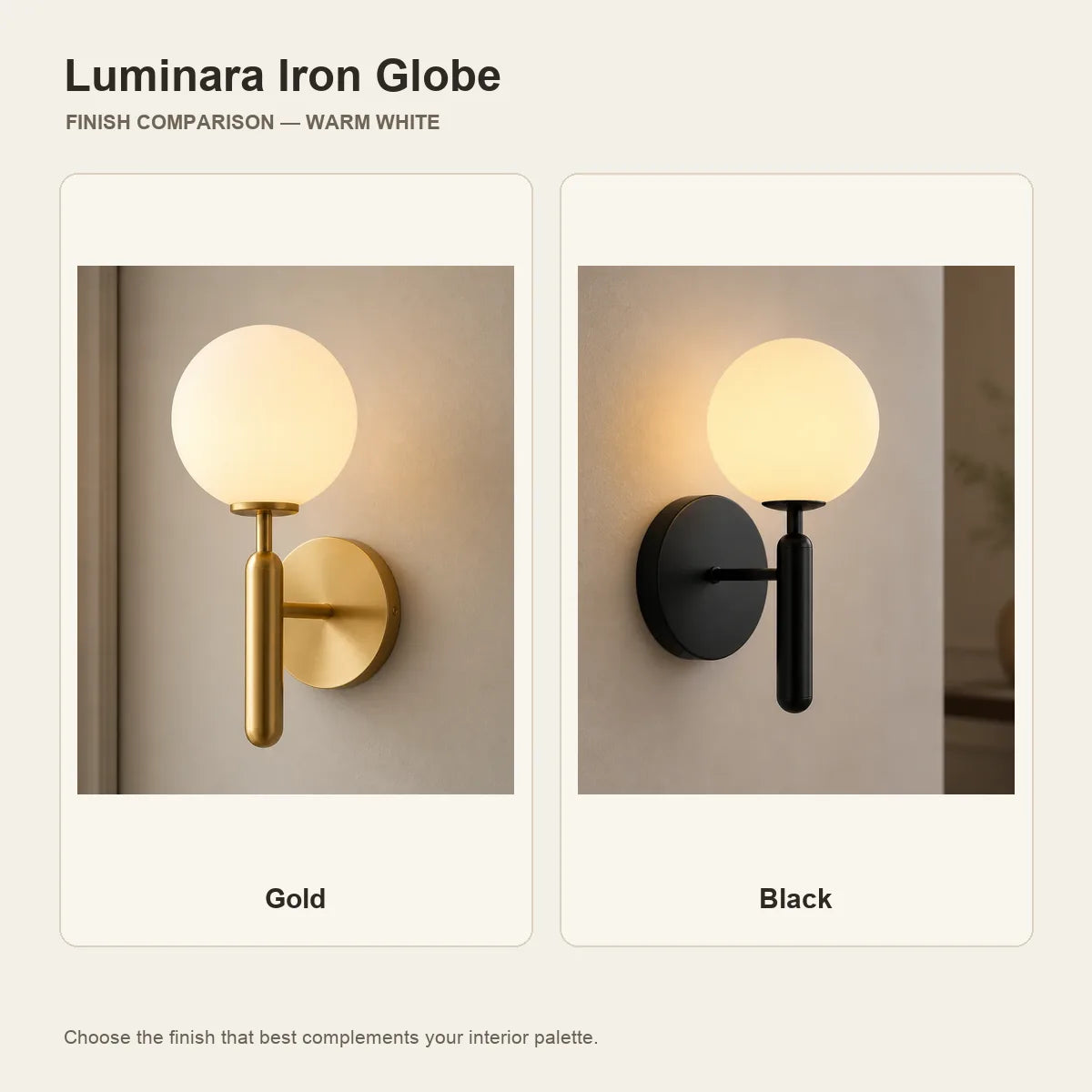 Luminara | Elegant Modern Iron Wall Sconce Lighting Fixture