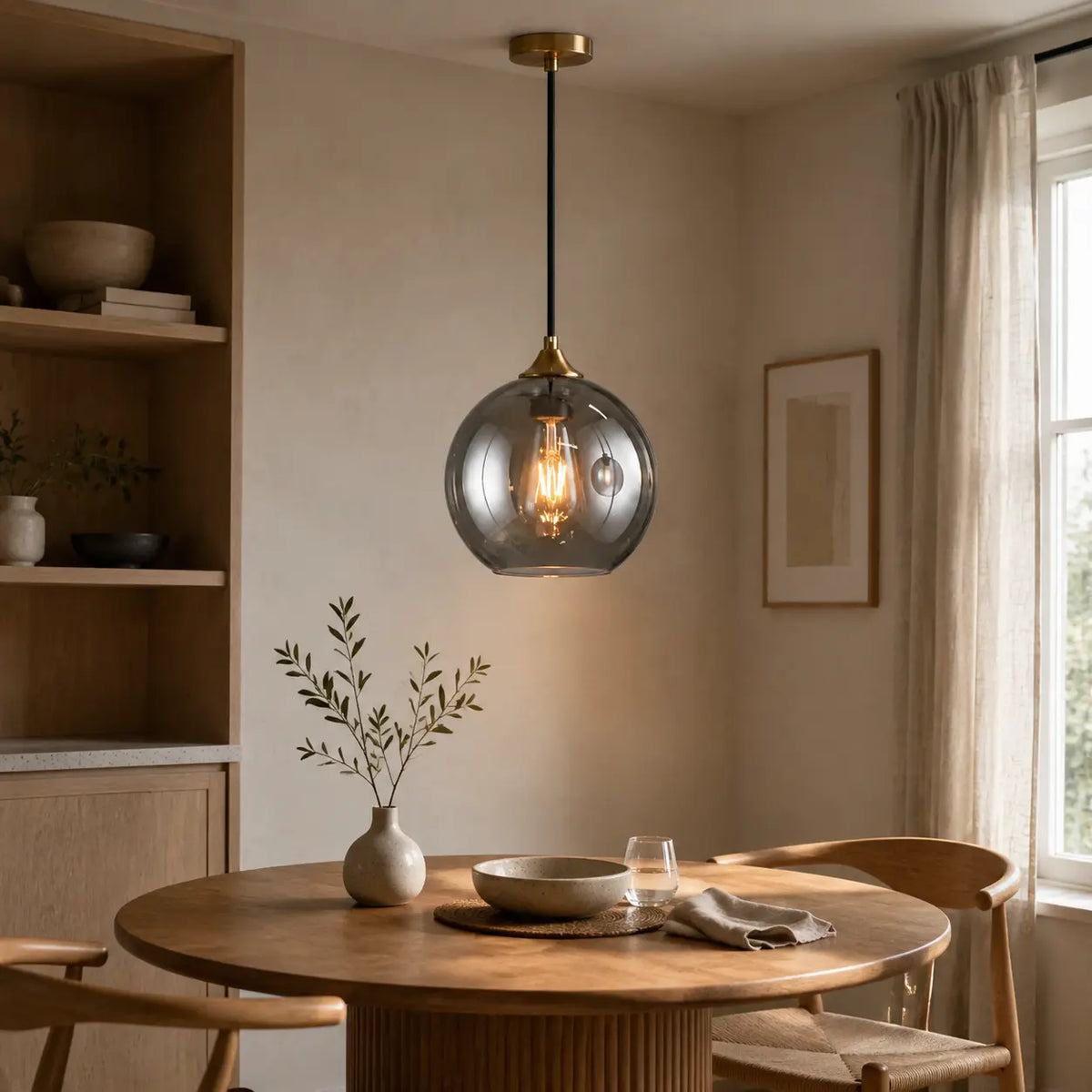 Luminara | Sleek Adjustable Modern Glass Pendant Lighting Fixture