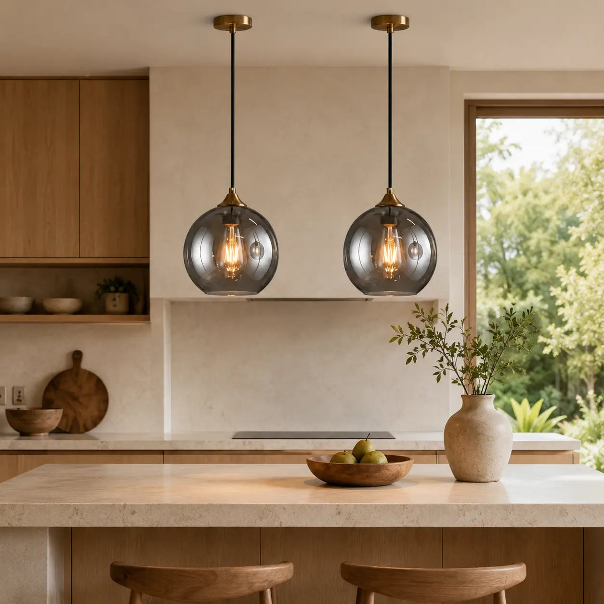 Luminara | Sleek Adjustable Modern Glass Pendant Lighting Fixture