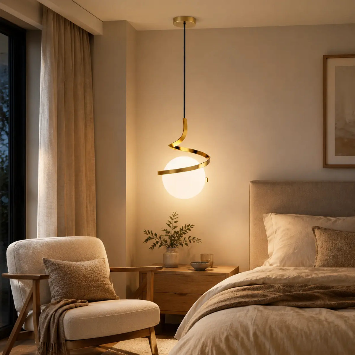 Luminara | Elegant Adjustable Nordic Glass Pendant Light Fixture