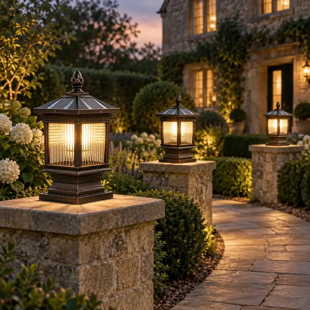 Luminara | Stylish Retro Solar Outdoor Post Cap Light Fixture