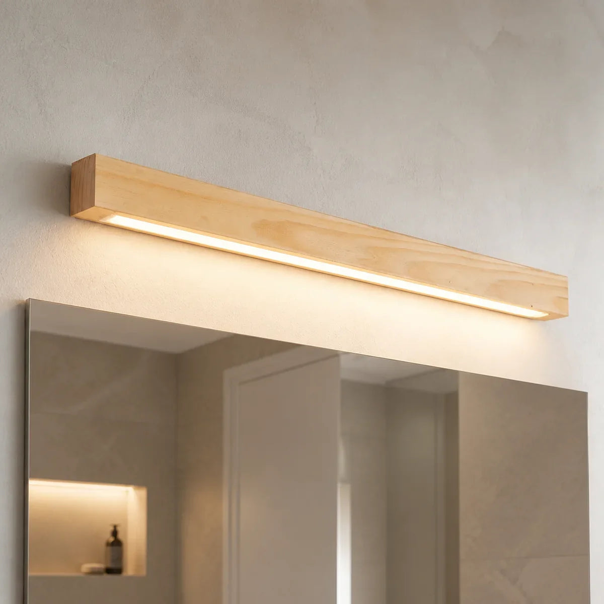 LuminaraWood | Slim LED Wood Vanity Wall Light