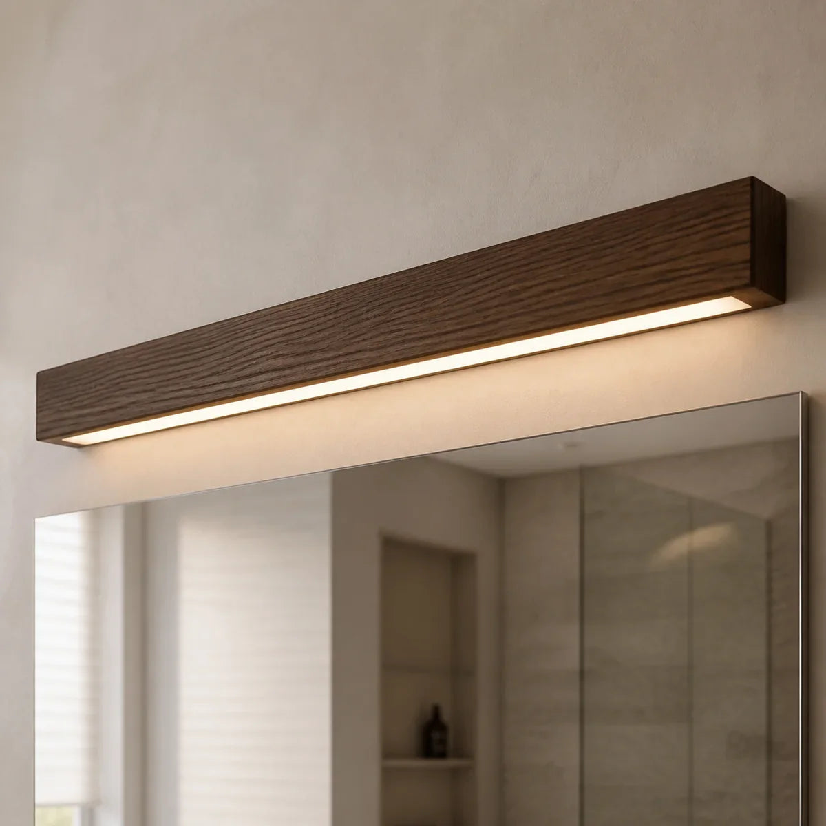 LuminaraWood | Slim LED Wood Vanity Wall Light