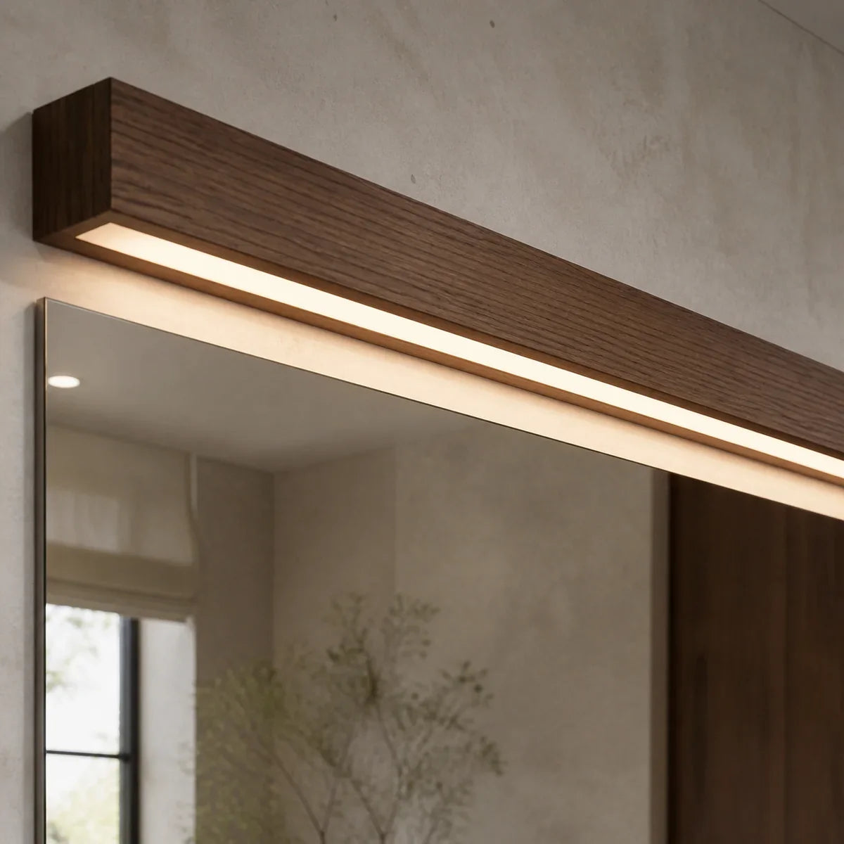 LuminaraWood | Slim LED Wood Vanity Wall Light