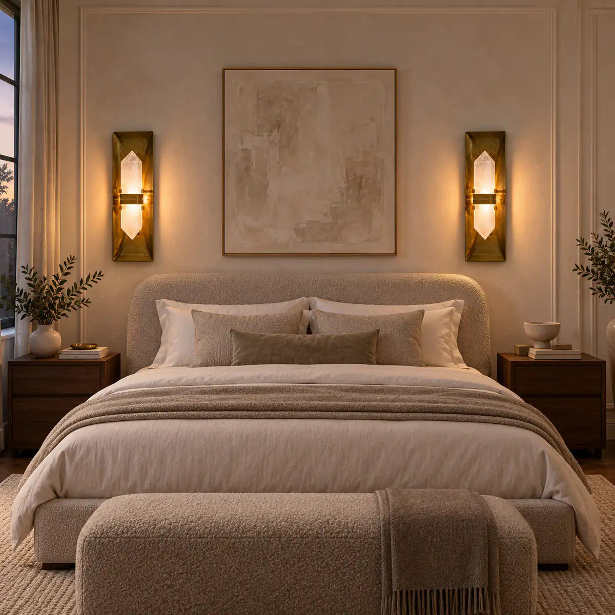 MarbleGlow | Elegant Dimmable Brass Wall Sconce Lighting Fixture