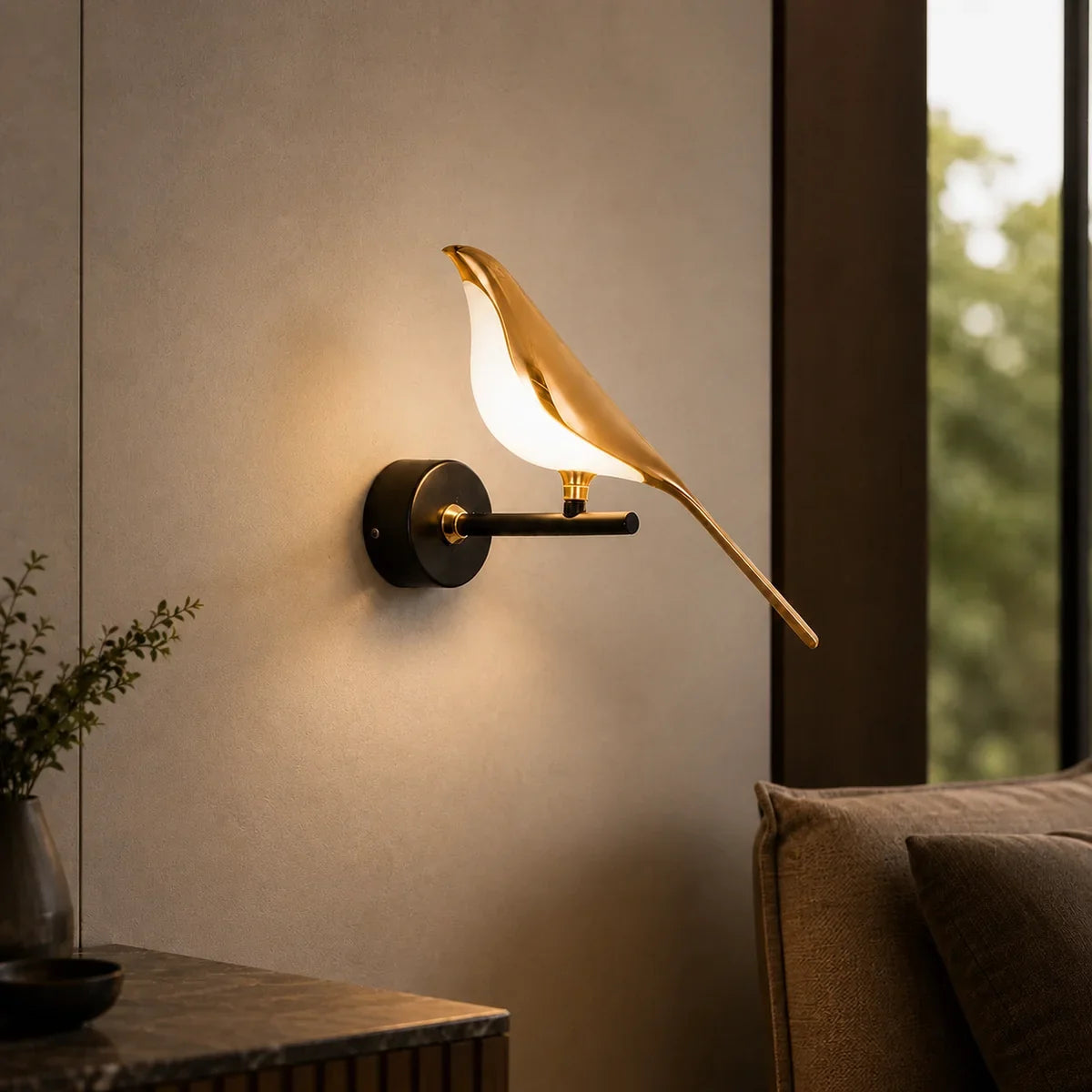 NordicAura | Sculptural Bird LED Wall Sconce