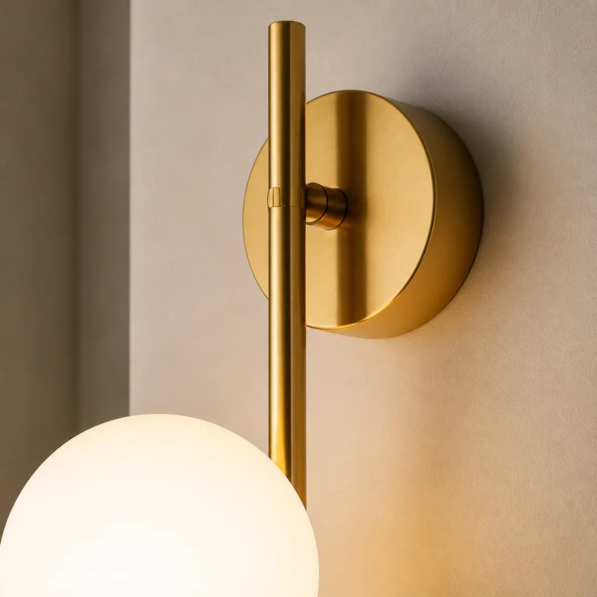 NordicGlow | Elegant Modern Wall Light with Frosted Glass Shade