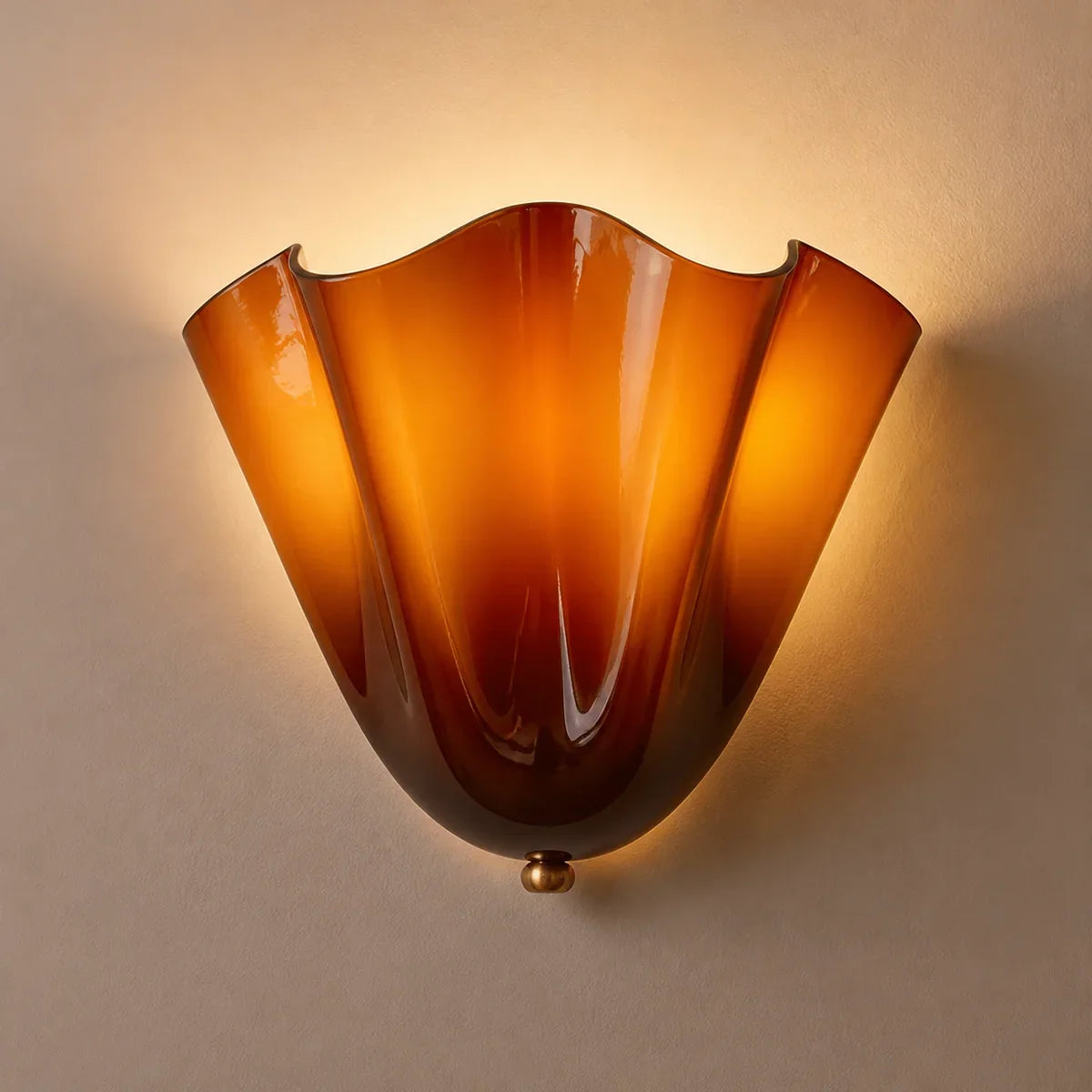 PetalGlow | Elegant Sculptural Metal Glass Wall Sconce Lighting