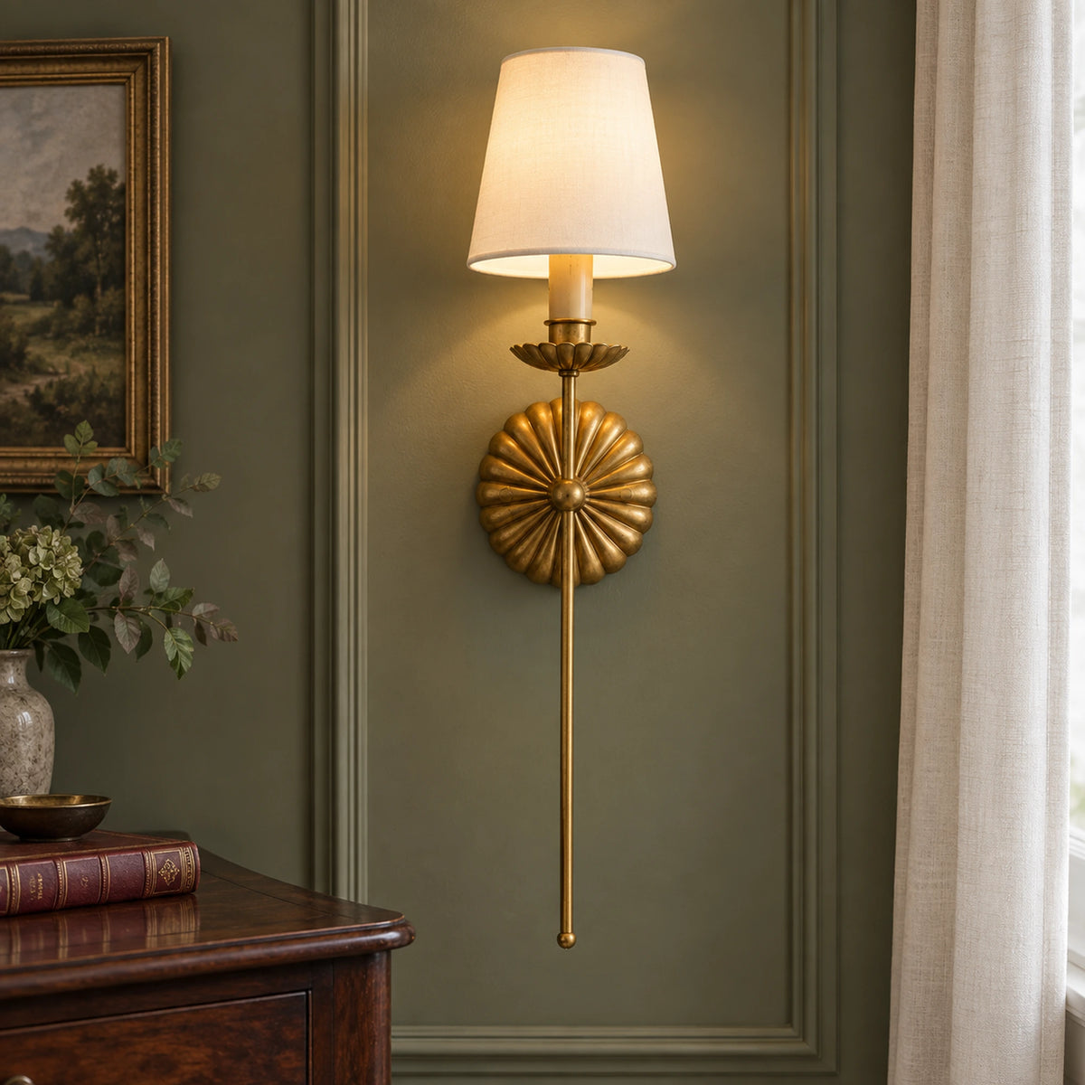Luminara | Elegant Adjustable Antique Gold Wall Sconce Light Fixture 1