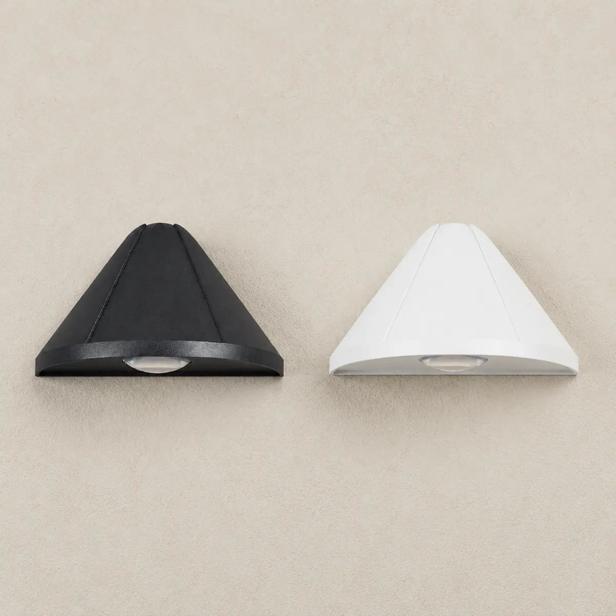 Luminara cone outdoor wall lamp in Black and White finishes